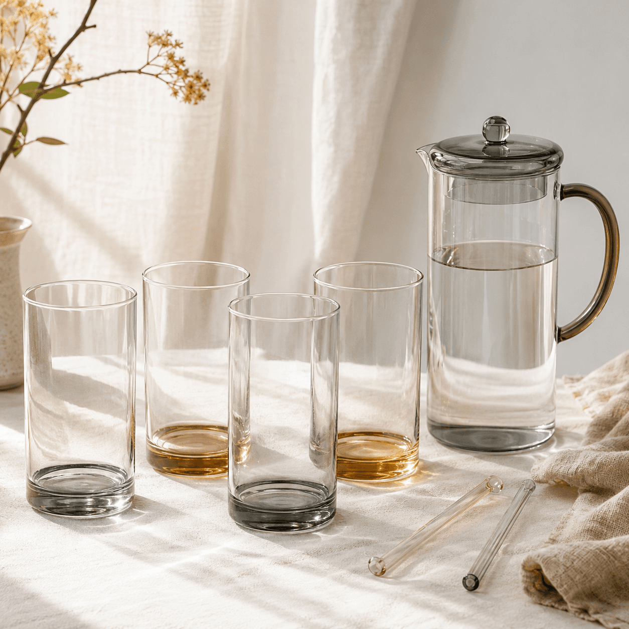 Hydration Everyday Set — Clear, reusable everyday hydration that looks good on any shelf.