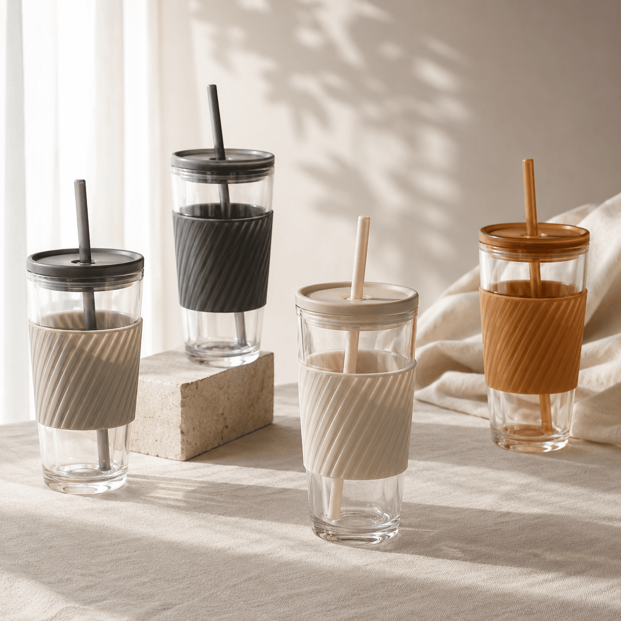 Kids-Safe Tritan Tumbler Set — The glass look, shatterproof reality — BPA-free Tritan, no real glass.